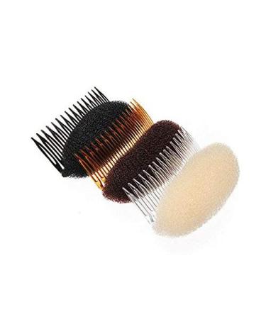 2Pcs Brown Sponge Hair Pad Volume Inserts for Women - Hair Comb Bun Maker Beehive Styler Tool - Buy Online on GoSupps.com
