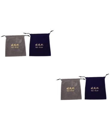 Healeved 4 Pcs Storage Bag Drawstring Hair Dryer Holder Travel Hair Dryer Bag Gym Bag Mini Flocking Cloth