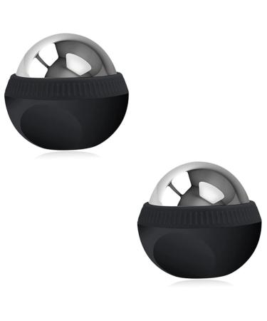 PartyKindom 2pcs Stainless Steel Massage Ball Handheld Fitness Gel Liquid