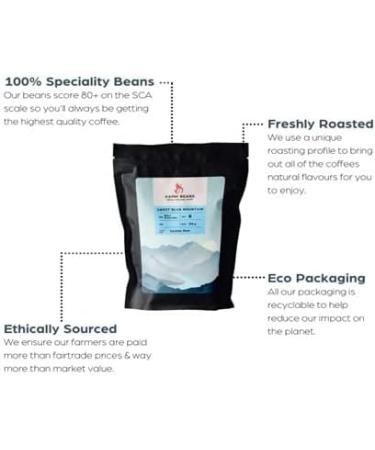 Kaphi Beans Sweet Blue Mountain Roasted Coffee- Medium Roast- Arabica Coffee Beans- Sweet & Smooth (Espresso 500g) - Buy Online on GoSupps.com