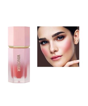 Soft Gel-Cream Blush Liquid Blush for Cheeks Lightweight Long-Wearing Smudge-Proof Natural-Looking Liquid Blush Makeup