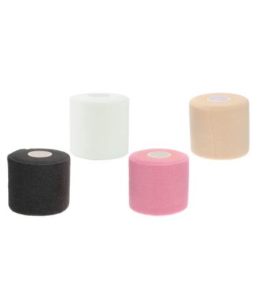 Healeved 4 Rolls Athletic Sports Tape Sports Wrist Tape Sponge Wrap Breathable Skin Tennis Badminton Racket Overgrips Wrap