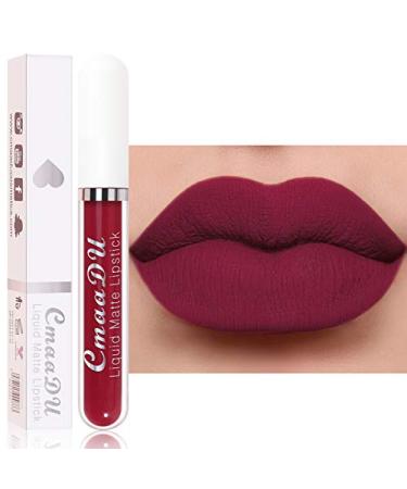 Samore matt ink lipstick nude tones waterproof long -lived make -up lip gloss non -stick cup not fading waterproof lipstick cosmetics natural velvet color for make -up fans (n)
