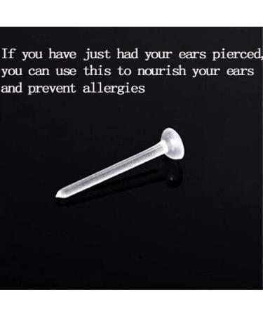 Clear Plastic Post Earrings Set - 100 Pairs Stud Earrings with Silicone Backs | 200PCS Blank Pins | Flat 3mm - Buy Online on GoSupps.com