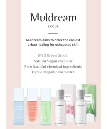 Muldream Vegan Green Mild Intense Serum - Skin Moisturiser Hydrating Face Serum for Extremely Dry Sensitive Skin - 110ml - Buy Online on GoSupps.com
