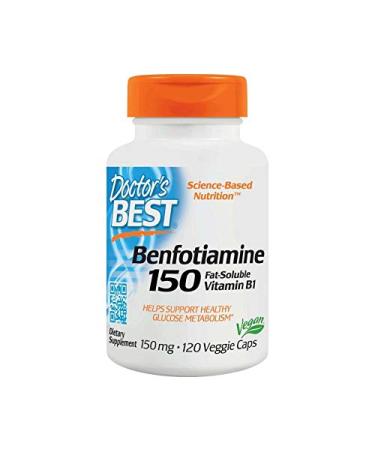 Doctor's Best Benfotiamine 150  with BenfoPure 150 mg 120 Veggie Caps