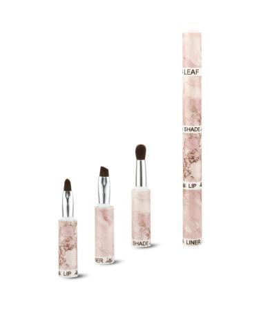 LilyLeaf Makeup Brushes Kit - 3-in-1 Make Up Brush Set - Travel Brush Pen with 3 Brushes for Eyeshadow Blend  Brows  Lip - Stackable Magnetic Brushes   Portable and Lightweight Beauty Kit