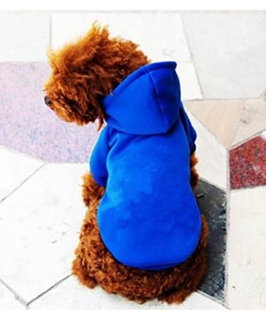 Ducomi Hood Dogs Sweatshirt - 100% Cotton Dog Sweater for All Breeds & Sizes - Warm Monochrome Coat from XS to 9XL (Blue XS) - Buy Online on GoSupps.com