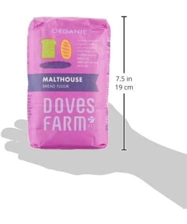 Doves Farm | Organic Malthouse Bread Flour 1kg | Organic Flour Blend with Malted Wheat Flakes | delicious loaves and rolls. | - Buy Online on GoSupps.com