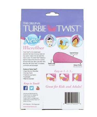 Turbie Twist Super-Absorbent Hair Towel - Microfiber Twist & Loop (Colors May Vary) - Buy Online on GoSupps.com