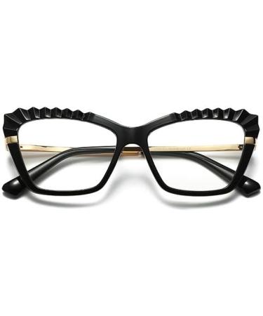 Shop Anti Glare Cat-Eye Eyewear | Blue Light Blocking Retro Readers +0.00 - Large Flat Light Mirror Black - Buy Online on GoSupps.com