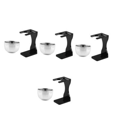 Beavorty 4 sets of razorbate Holders for shavers Razor foam shell stand for safety razor gifts for the friend shave shaving stainless steel household deliveries different colors x 4 pieces 12x7.2cmx4pcs