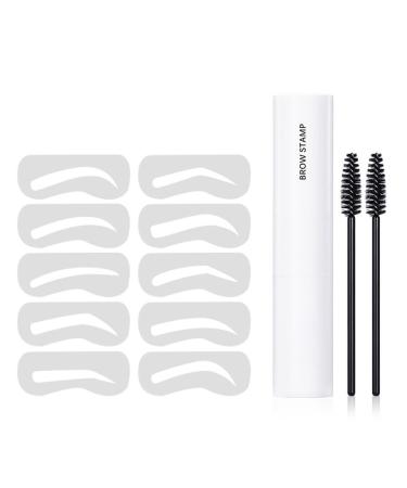 miduoidn 1 Set Universal Eyebrow Powder Professional Brown Stencil Shaping Tool Beauty Accessory Tool Kit Valentines Day for Salon