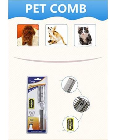 Dongxing Pet Comb Manual Hair Trimmer with Extra Blades - Grooming Razor for Dogs and Cats - Silver - Buy Online on GoSupps.com
