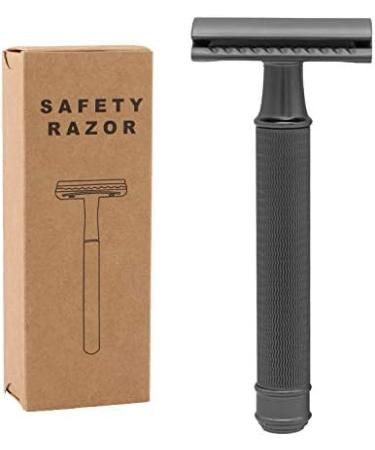 Enerrgeecko Classic Razor - Short Handle Double Edge Men's Razor Gift Box | 1 Razor & 5 Blades Included - Perfect for All Skin Types - Buy Online on GoSupps.com