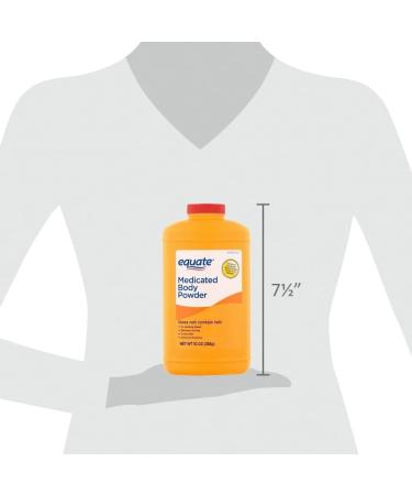 Equate Talc-Free Medicated Body Powder 10 oz - Soothing Odor and Moisture Control - Buy Online on GoSupps.com