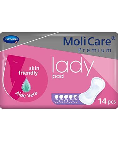 Molicare Premium Lady Pad incontinence insert for women in bladder weakness aloe vera 4.5 drops 12x14 pieces 4.5 drops 168 pieces