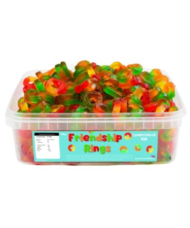 Candycrave Candycrave Friendship Rings in 600g Jar | Jelly Candy | Ring Shaped | Assorted Colors | Fruit Flavored | Perfect for Kids Treats Parties and Events
