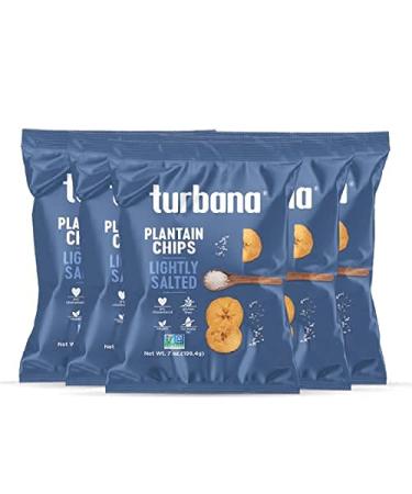 Turbana Plantain Chips Lightly Salted - 5 x 7oz Bags | Crunchy and Delicious - Buy Online on GoSupps.com