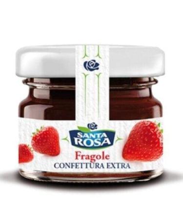 Set of 48 packets of single-portion Santa rose strawberries in glass 28 g