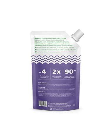 Fresh Monster Kids Bubble Bath - 2X Super Concentrated, Hypoallergenic, Calming Lavender - 30oz Refill Pouch - Buy Online on GoSupps.com