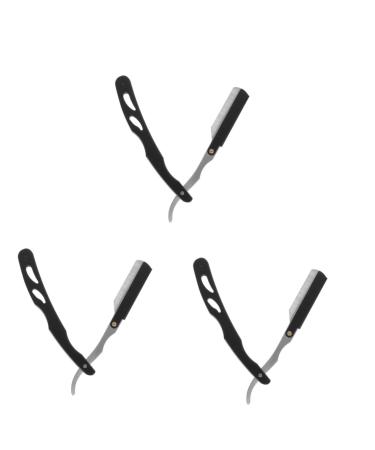 Minkissy 3 Stk razor razor razor -sharp men shave shaving razors bare razor bartschneider hairdresser shaving razor simply eyebrow trimmer knife holder man stainless steel