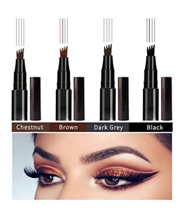 Ziborn Microblade Brow Pen - Waterproof 4-Tip Professional Eyebrow Definer (Brown) - Buy Online on GoSupps.com