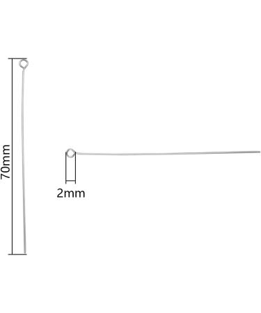 200pcs 2.75inch TAODAN Stainless Steel Eye Pins for Jewelry Making - Buy Online on GoSupps.com