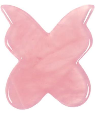 Natural Rose Quartz Jade Gua Sha Butterfly Tool | Anti-Aging Facial Massage | Genuine Healing Gemstone for Lifting & Tightening - Buy Online on GoSupps.com