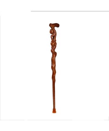 Wooden Walking Sticks Old Man's Cane Elderly Crutches Wood Carving Cane Shou Peach Stick Elderly Walker T-Shaped Cane Single Leg Crutch Anti-Slip Crutches Elderly Supplies Mobil Safehappy