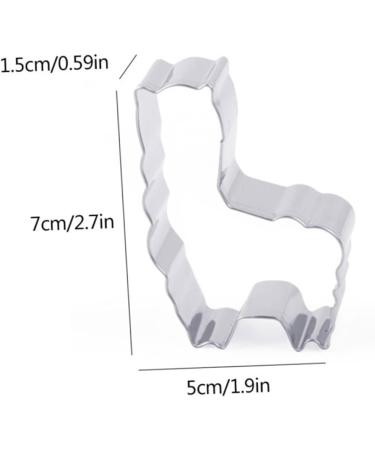 Ciieeo 8 Pcs Alpaca Shape Mold Cookies Mold Stainless Steel Mold Cake Baking Molds Fruit Cutters Mold Blankly Biscuit 7.2X5.3cmx2pcs Silverx2pcs - Buy Online on GoSupps.com