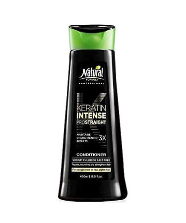 Natural FORMULA Keratin Intense Hair Conditioner Sodium Chloride Free Keratin Infused Conditioner - Repair Treatment For Frizz-Free Straightened Hair Retains Straightening Results 3x - 13.5oz