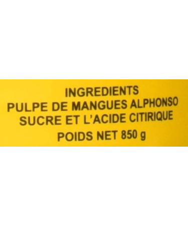 Ratna Alphonso Mango Pulp 30 oz (850g) Pack of 4 with Free Miras 2-in-1 Measuring Spoon | Sweetened | Premium Quality Mango Puree - Buy Online on GoSupps.com