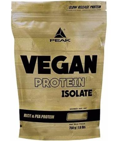 Peak vegan protein isolate - 750g taste Strawberry i 25 portions I powder I vegetable protein sources: peas - & travel protein I for muscle building I sweetness from stevia i gmo -free