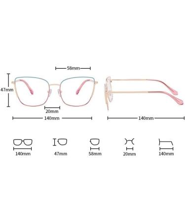 Metal Eyeglasses for Reading - Sturdy Anti Blue Light Blocking Computer Readers | Clear Vision Flat Light Mirror 2.50 C2 - Buy Online on GoSupps.com