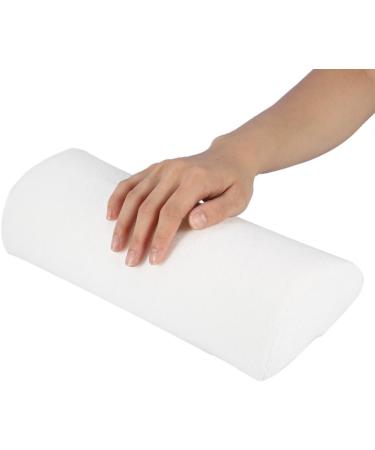 Nail Art Rest Cushion Detachable Sponge Zipper Design Nail Pillow Hand Rest Professional Salon Hand Arm Holder Manicure Pillow Nail Cushion For Makeup Cosmetic Tools White