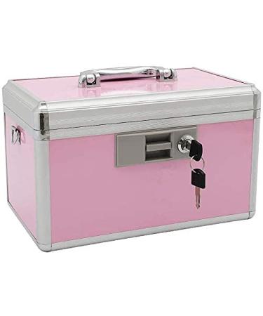 xydstay Medicine Lock Box First Aid Safe Medication Storage Box Layered Aluminum Daily Medicine Cabinet Family Use 12.2 x 7.9 x 7.5  Pink 12.2x7.9x8.2 Inch (Pack of 1) - Buy Online on GoSupps.com