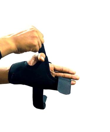 WITSOUL Boxer Finger Splint for Pinky & Ring - Adjustable Hand Brace for Metacarpals & Knuckles - Black Large - Left or Right Hand Support - Buy Online on GoSupps.com