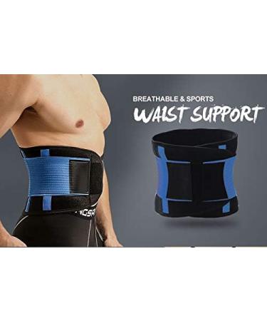 Webviktory Back Ribbon Support Belt | Lumbar Pain Relief & Posture Correction for Men & Women | XXL (110-123 cm) Blue - Buy Online on GoSupps.com