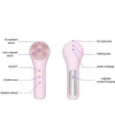 Reapyyt Electric Brush Heated Waterproof Pore Cleaner Silicone Belt Magnet Charger Cleansing Device - Buy Online on GoSupps.com