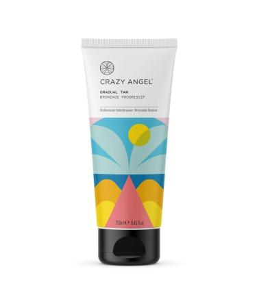 Crazy Angel Vegan Gradual Tan. (Light/Medium Tan) Made in UK. 250ml.