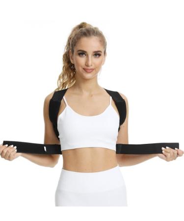 Back Posture Corrector for Men & Women - Adjustable Breathable Upper Back Brace - X-Large Black Posture Straightener - Buy Online on GoSupps.com