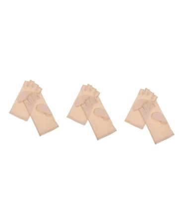 Beavorty 3 Pairs Nail Gloves Fingerless Gloves for Women Workout Nail Lamp Uv Fingerless Gloves for Driving Uv Gloves for Gel Manicures Nail Gel Nail Supplies Spandex Miss