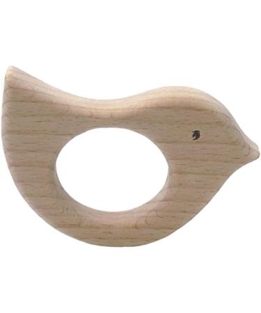 Wendysun 5pcs Lovely Cartoon Wood Teether Pure Natural Animal Bird Shape Baby Teething Nursing Beech Teether Baby DIY Pendant Toy (5pcs) - Buy Online on GoSupps.com