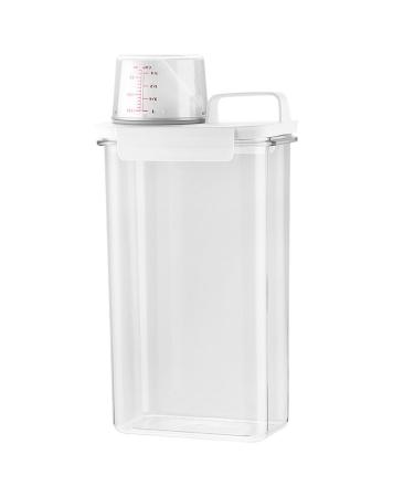 rongweiwang Easy-to-Clean Airtight Laundry Detergent Dispenser Transparent Lightweight And Easy To Carry Plastic Large Capacity