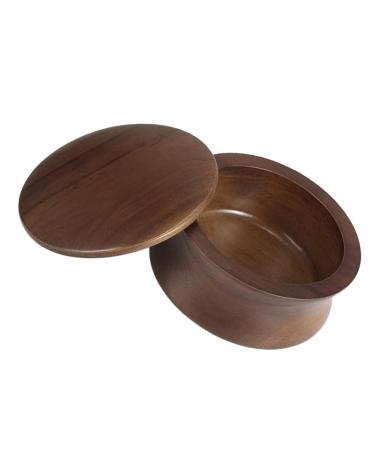 Beavorty Men suit containers with lid cake tank Rocking foam brush wood shaving cup of razor cream brush and scarf set bowl for shaving brushes foam shell wooden man cosmetics