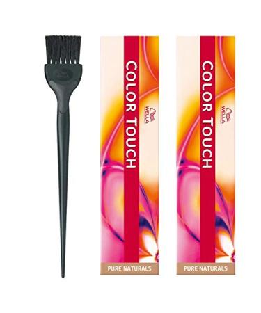 WELLA Wella Color Touch Pure Naturals 4/0 Set of 2 Colour Brushes Medium Brown 60 ml