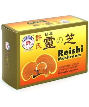 Hsu's Ginseng SKU 3724 | Japanese Reishi Mushroom Capsules 120 Counts | | 120ct of Reishi Mushroom Capsules B073V3CPW3 120 Count (Pack of 1) - Buy Online on GoSupps.com