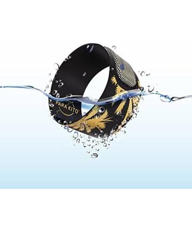 PARA'KITO Mosquito Repellent Wristband - Waterproof Outdoor Pest Bracelet with Natural Essential Oils - Gold Edition Party Wristbands (Miami) - Buy Online on GoSupps.com
