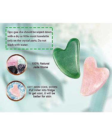 Gua Sha Stone | Rose Quartz Face Massage Tool | Heart Shaped Facial Scraping for Beauty & Slimming | Buy Wholesale at WholesaleGemShop - Buy Online on GoSupps.com